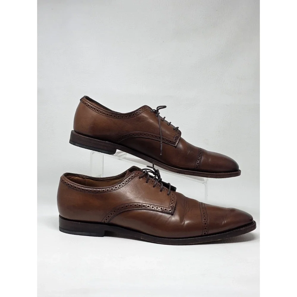 Allen Edmonds Yorktown Derby Shoes Mens Size 14D Cap Toe Made USA Leather Soles